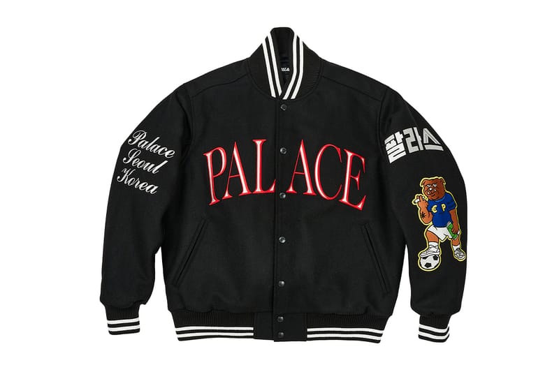 polysooem★韓国★HEART STUDDED VARSITY JACKET_ONZI_EDITION HEART STUDDED VARSITY JACKET ONZI_EDITION (BLACK) - 감도