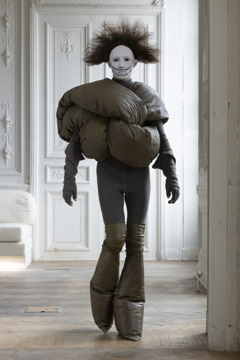 RICKOWENS リック RUNWAY シルク カフタン ロング フード マキシ RICKOWENS リック RUNWAY シルク カフタン ロング フード マキシ