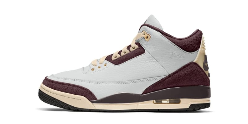 Jordan 3 burgundy on sale