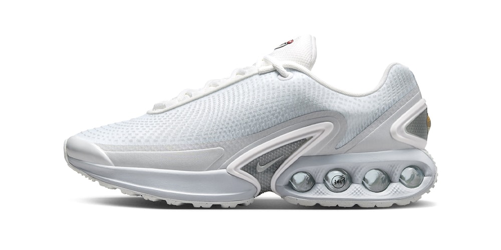Поверхности Nike Air Max DN в цвете «чистый белый/серебристый металлик»