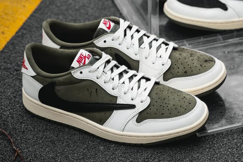 ブランド品専門の Jordan Air Scott Travis 1 Olive low スニーカー