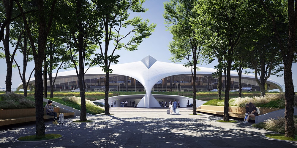 MAD Architects спроектировала аэропорт Лишуй, вдохновленный птицами
