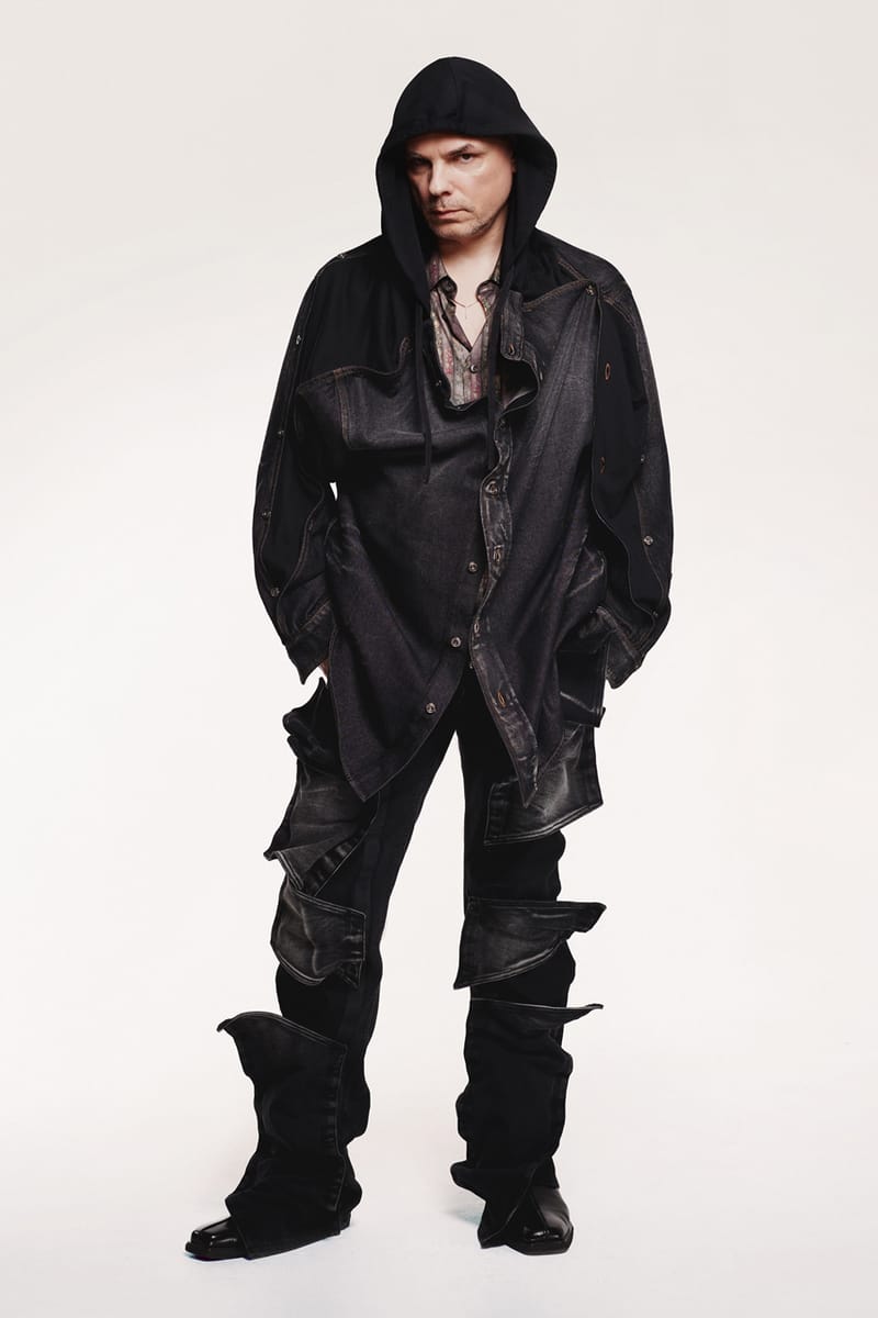 ワンピース Y PROJECT FW24 Chemisier dress (101DR004 EVERGREENWHITE) y-project-fw24-fall-winter-