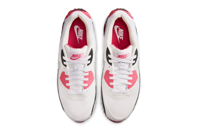 Nike Air Max 90 Womens Shoes (DH8010-105 White/Aster Pink/Black/Light Silver) Size 5.5 main image 0