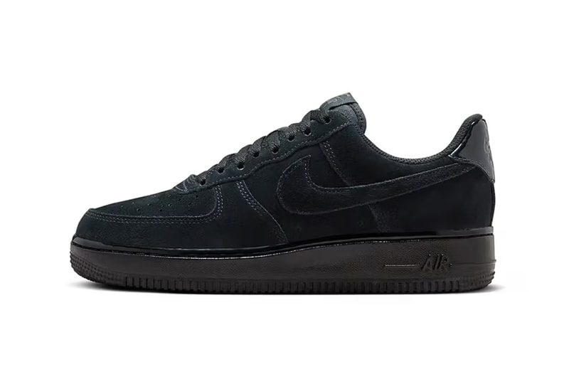 triple black air force 1 low suede