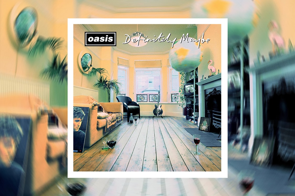 Maglietta Unisex Oasis Definitely Maybe Promo - Grigia, Ufficiale Rock Off, Cotone Morbido
