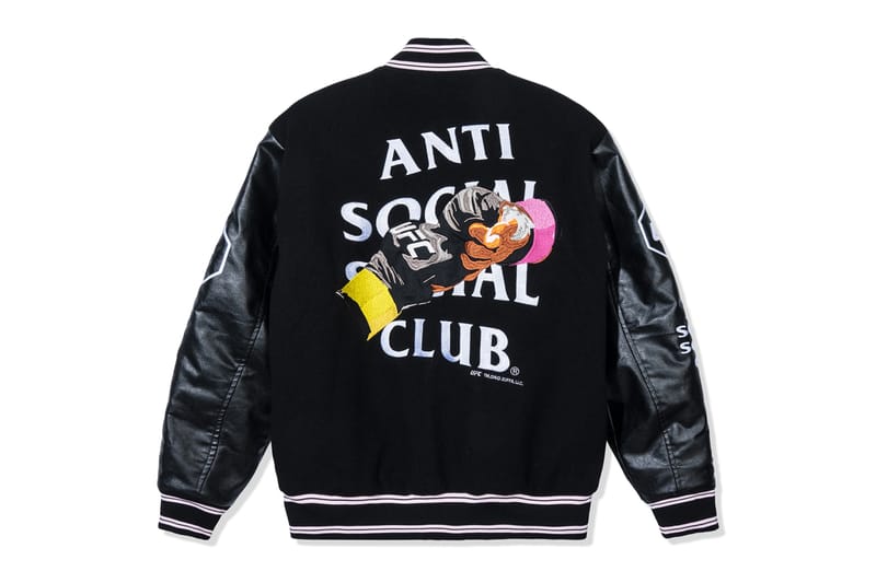 Anti social social club letterman jacket best sale