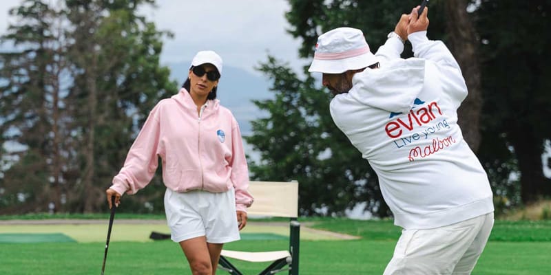 ★24SS 最新作★MALBON X EVIAN ZIP UP FRENCH TERRY Malbon Golf x Evian French Terry Zip Up White | eBay