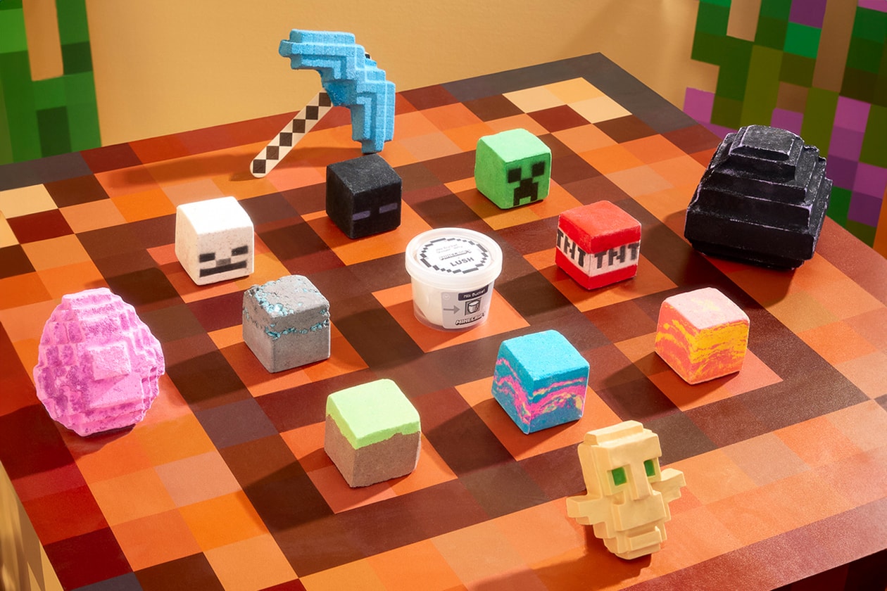 Minecraft Block Collection LUSH Crafts New Bath Range Inspired by Minecraft | Hypebeast