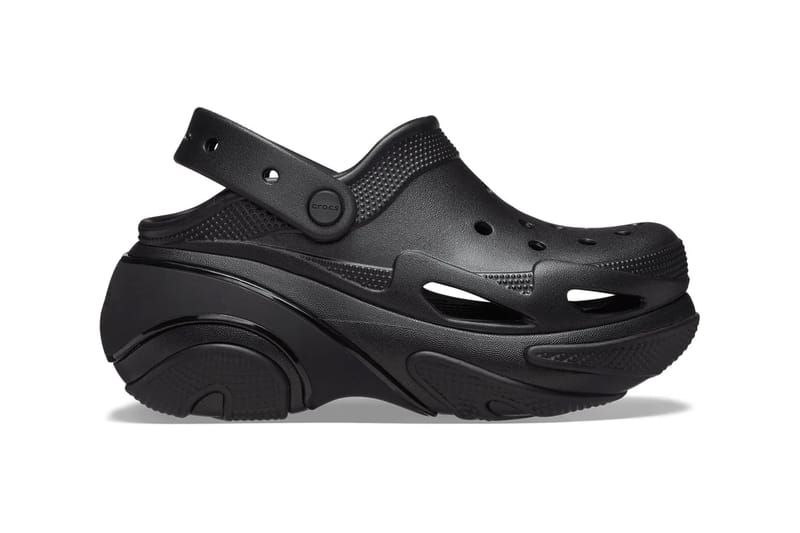 【CROCS】 Bubble Crush Clog‐BLACKGUM Crocs Men and Women's Bubble Crush Clog Black Gum Triple