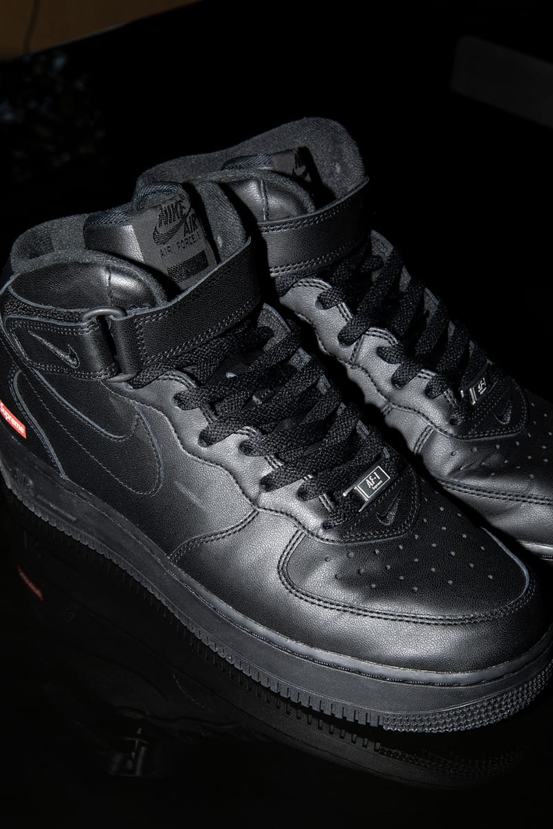 Af1 mid all black online