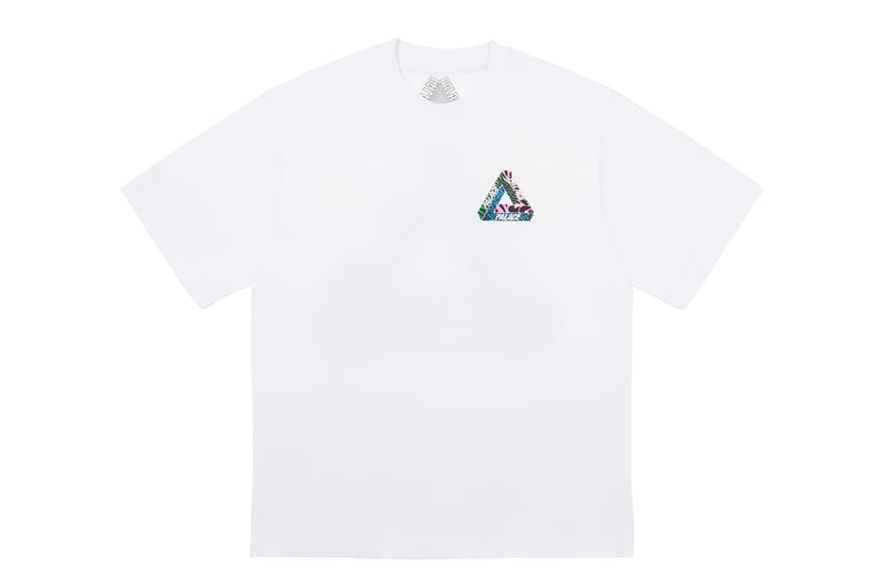 Palace Tri-Ferg Colour 2024 Blur T-Shirt Pale Yellow Large Skateboards