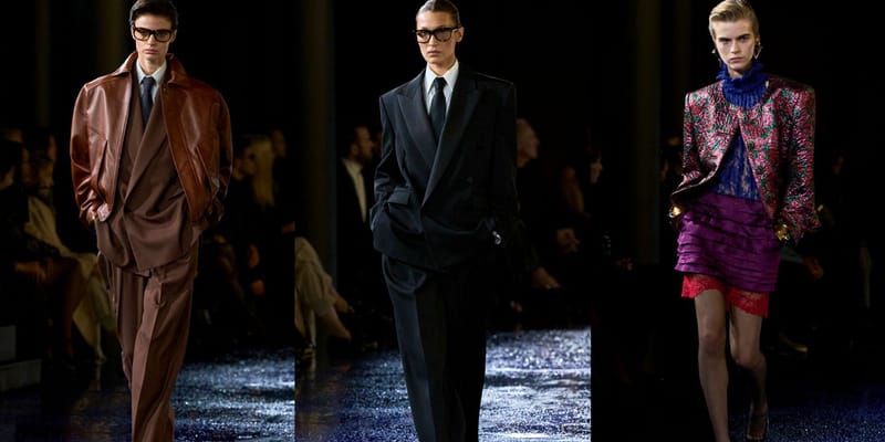 スーツ Yves Saint Laurent Yves Saint Laurent 3PC YSL Men's 3-piece Herringbone Gray