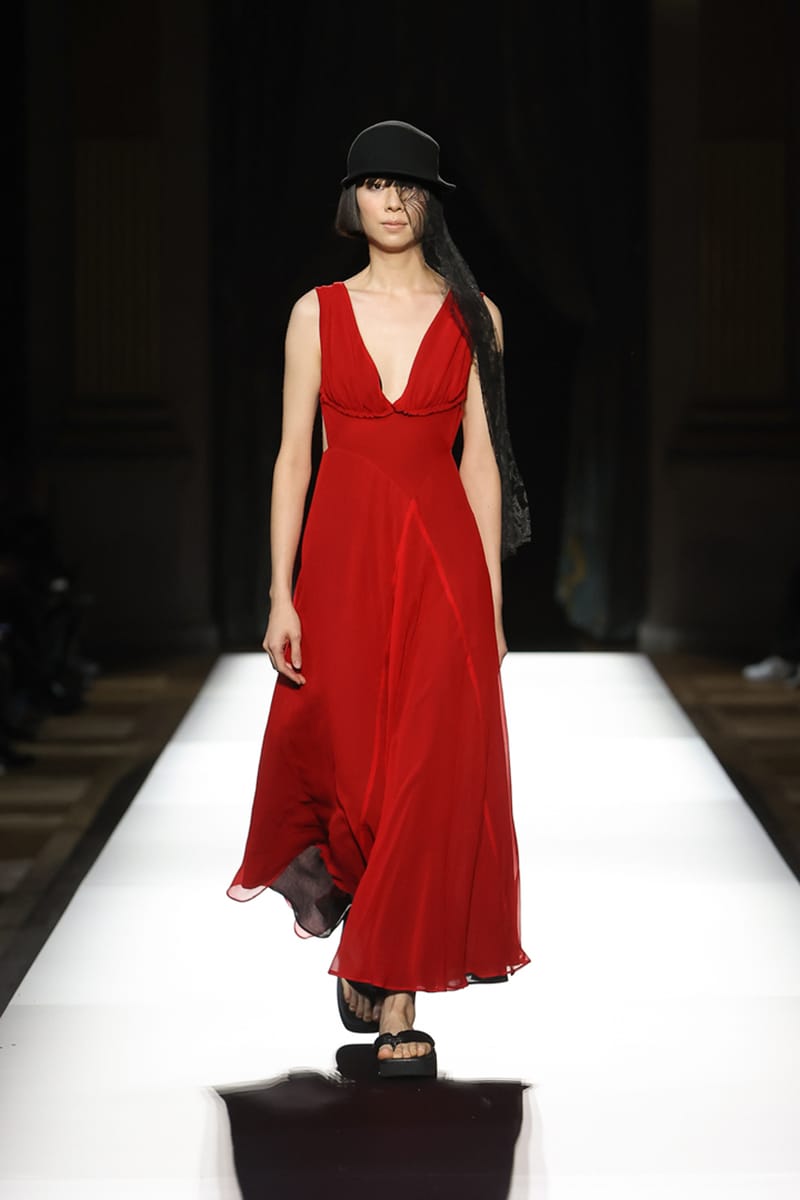 STRETCHED LACE R-HEM TWISTED T – THE SHOP YOHJI YAMAMOTO