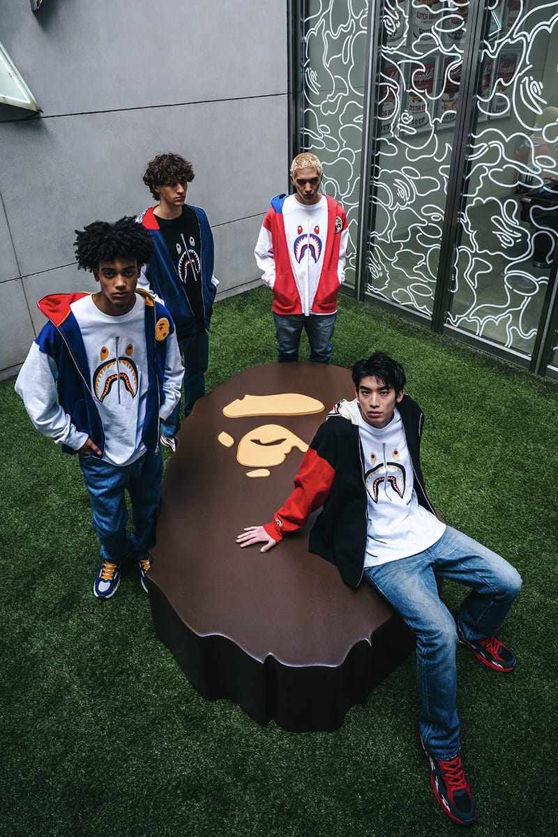 2 bape store hoodies bundles.