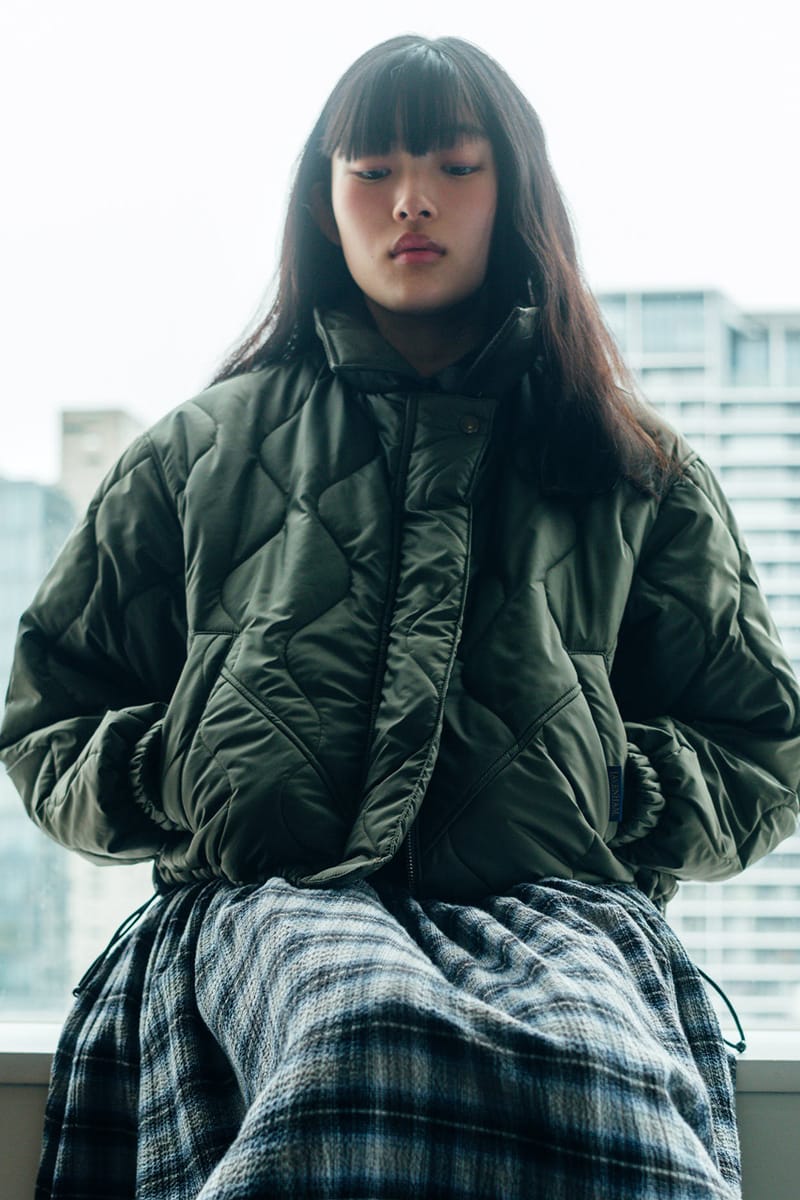 LAVENHAM Jacket Blouson Plaid Quilted Hooded 36 S Multicolor