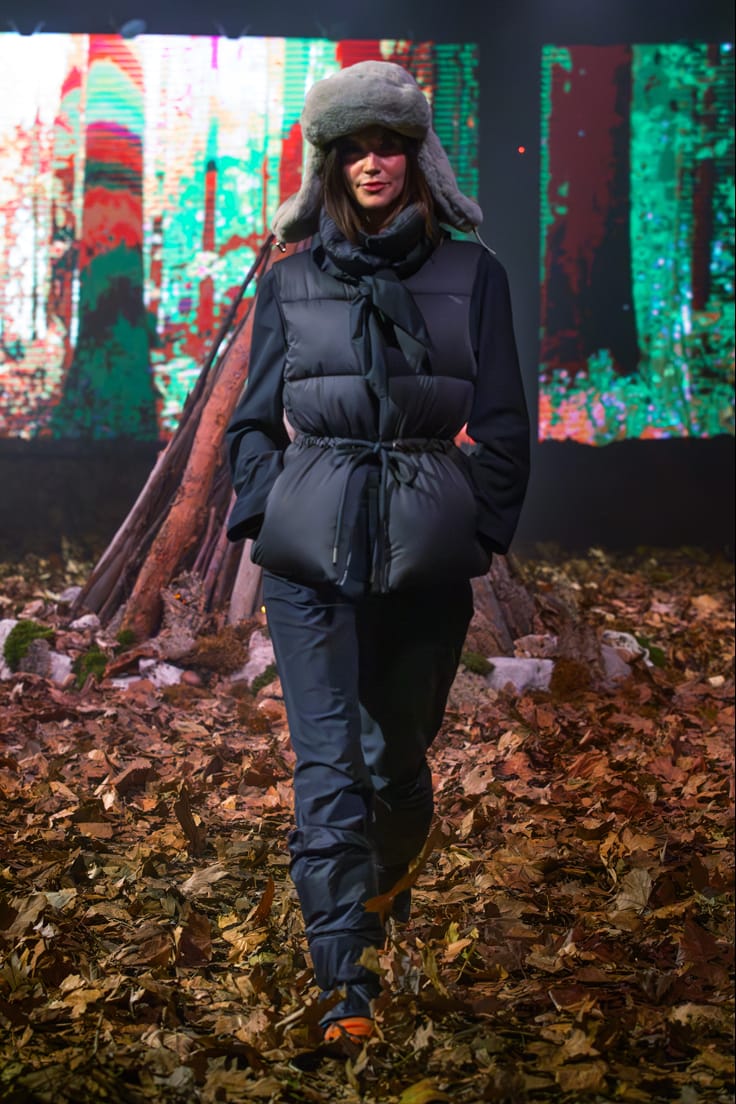 ★MARITHE★2024FW 新作★LONG DUCK DOWN JUMPER CLASSIC LOGO DUCK DOWN PUFFER brown - MARITHE FRANCOIS GIRBAUD