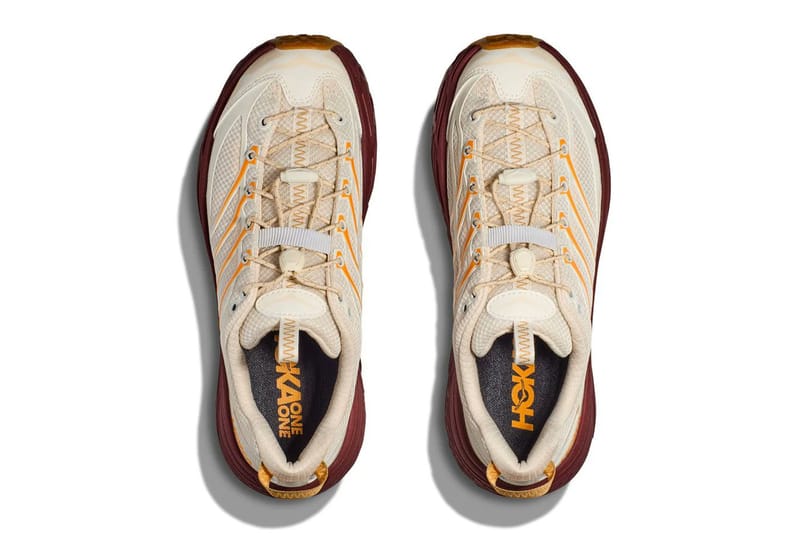 HOKA Mafate THREE2 “Vanilla/Varsity Burgundy” | Hypebeast
