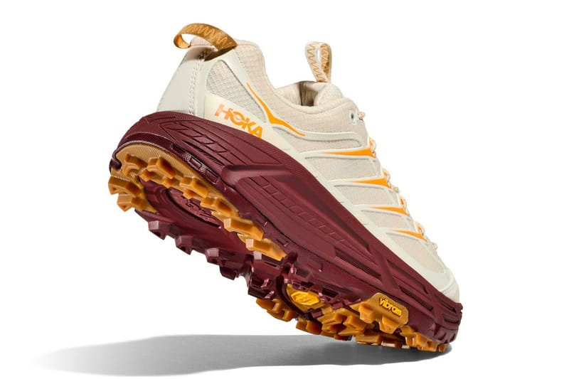 HOKA Mafate THREE2 “Vanilla/Varsity Burgundy” | Hypebeast
