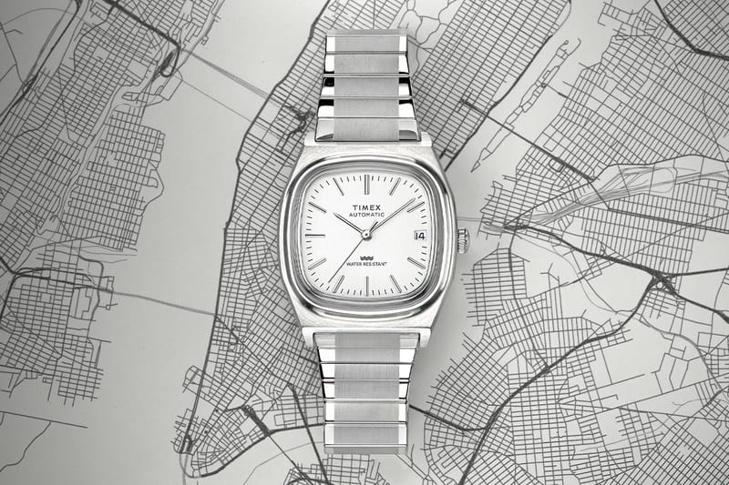新作タイメックス REISSUE 1983 E-line Timex® Automatic 1983 E Line Reissue 34mm Stainless Steel