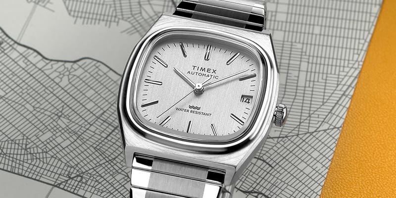 新作タイメックス REISSUE 1983 E-line Timex® Automatic 1983 E Line Reissue 34mm Stainless Steel