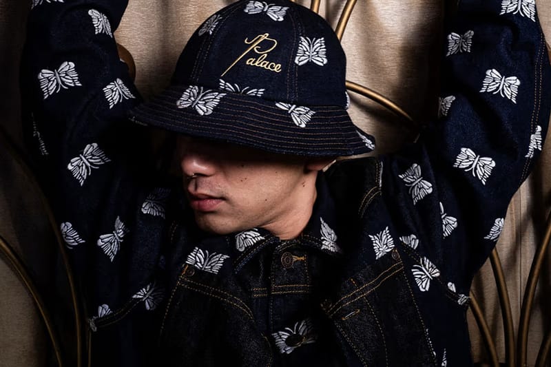 帽子 PALACE x NEEDLES Denim Bucket Hat \"Black ☆24AW☆Palace NEEDLES DENIM BUCKET HAT
