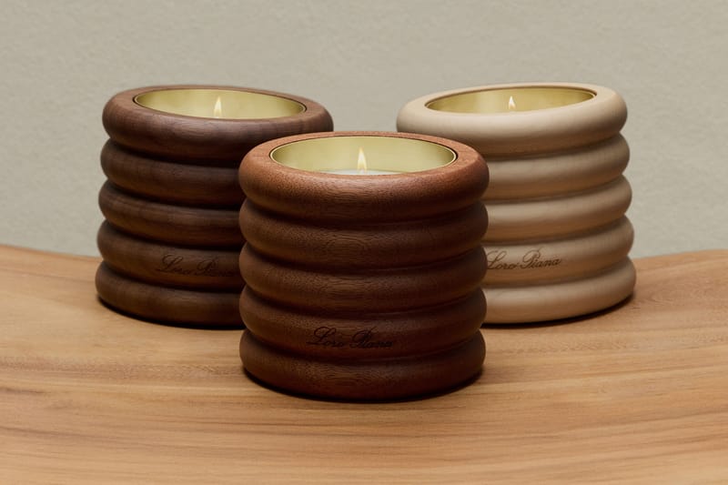 Mystic Fleece Candle Large Wood Natural Mahogany Wood | Loro