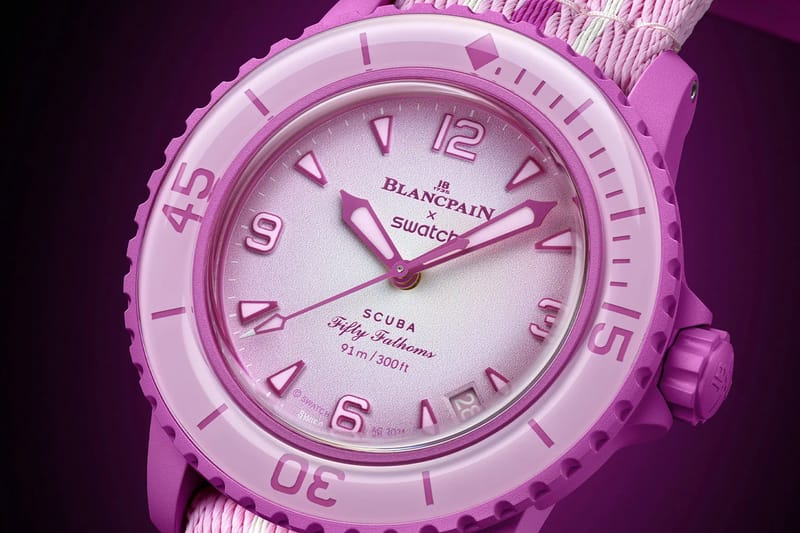 Swatch Blancpain Scuba Fifty Fathoms Pink Ocean | Hypebeast