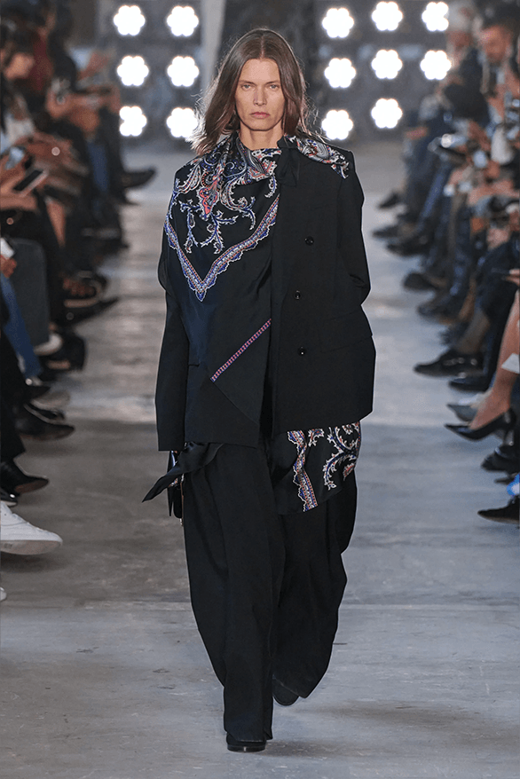 【美品】  sacai / サカイ | 2025AW | Man Ray Suiting Shirt ウール スーチングシャツ | 2 | チャコールグレー | レディース sacai -Women's- 2025年秋冬コレクション | パリ | 画像106枚