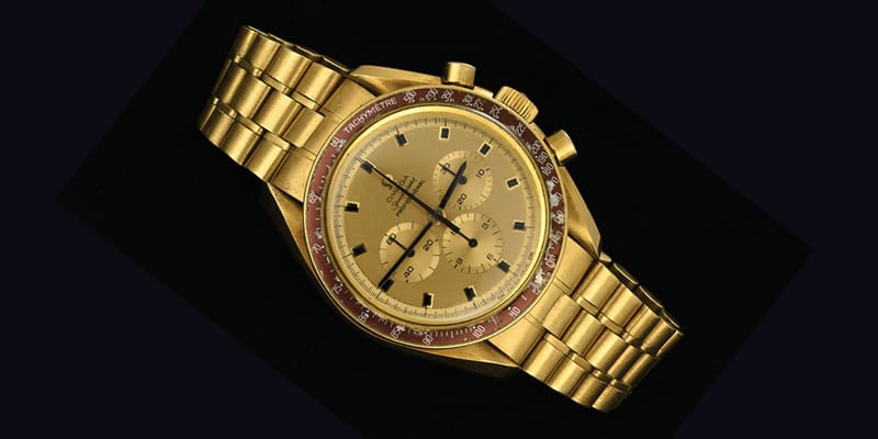 APOLLO 展示品　GOLD Neil Armstrong OMEGA Speedmaster RR Auction Info | Hypebeast