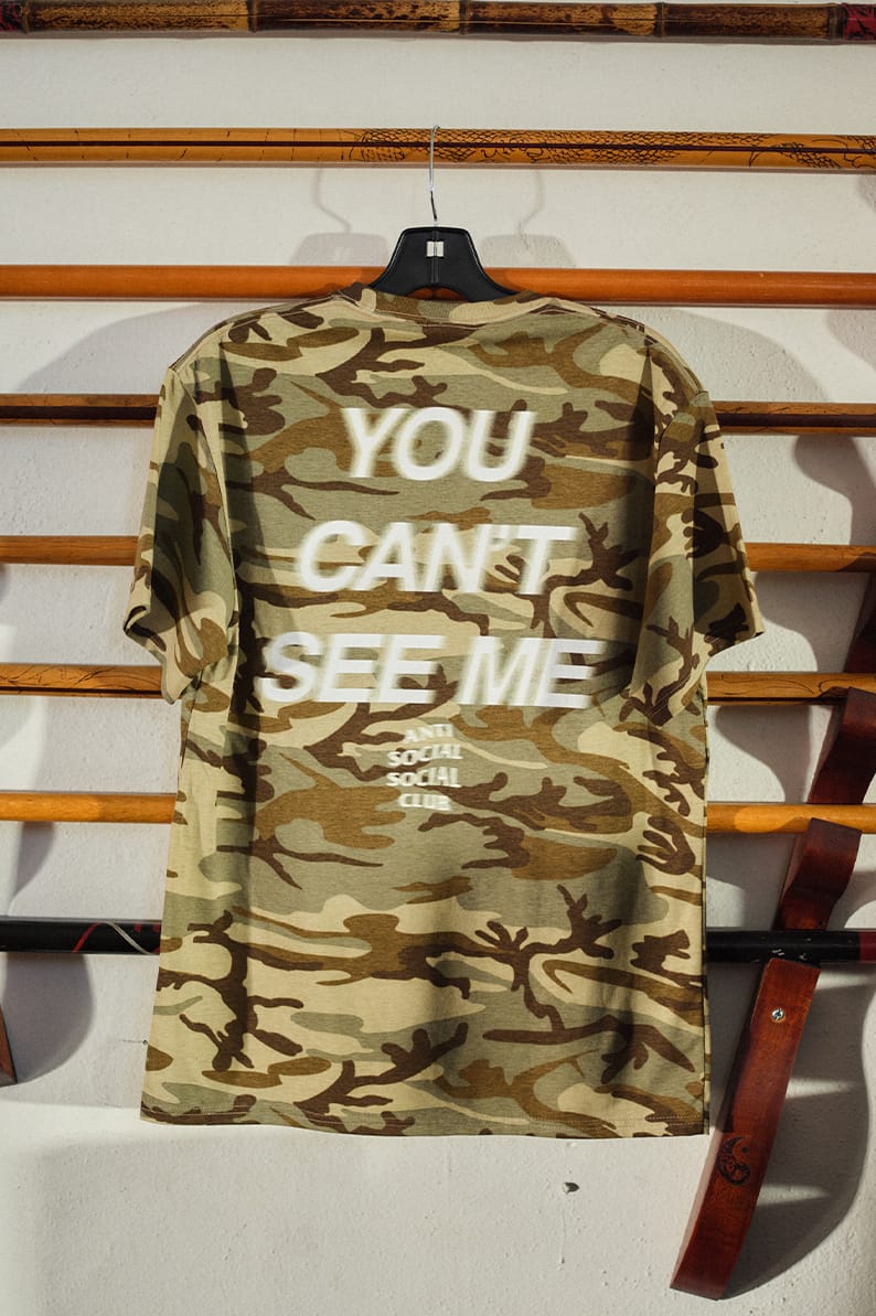 ★ ANTI SOCIAL SOCIAL CLUB★ You Can See Me T-Shirt Camo TI ANTI SOCIAL SOCIAL CLUB AUTHENTIC orange logo CAMO SHIRT