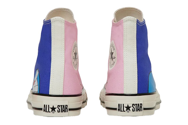 国内配送 CONVERSE ALL STAR AGED FP HI DORAEMON BLUE/WHT/PINK Converse All-Star Aged FP Hi Doraemon Blue Pink - 31315000