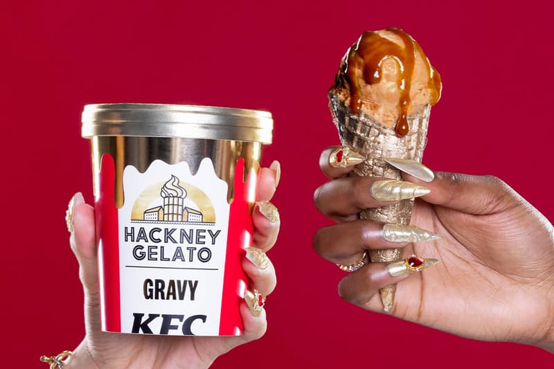 Hackney Gelato Raspberry KFC x Hackney Gelato Gravy Gelato Release Info | Hypebeast