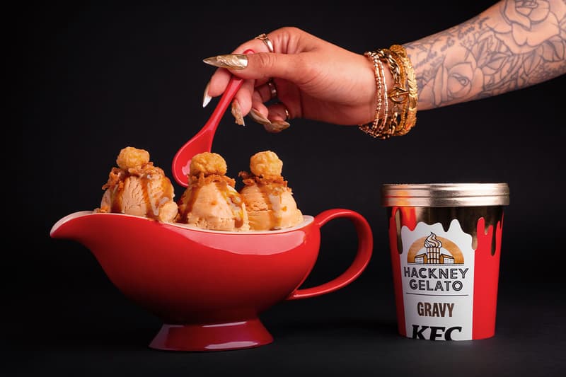 Hackney Gelato Raspberry KFC x Hackney Gelato Gravy Gelato Release Info | Hypebeast