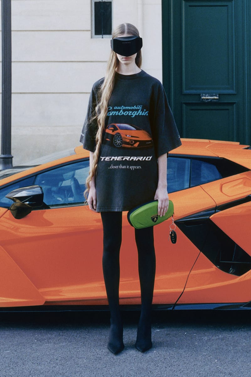 ●送料込●BALENCIAGA●Automobili Lamborghini Carrie バッグ ホワイト の ウィメンズ Balenciaga | Automobili Lamborghini