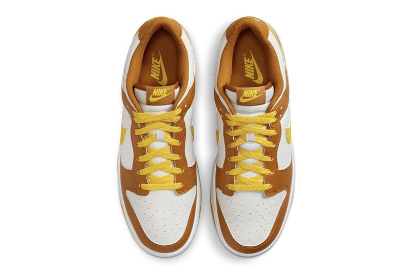 国内配送 NIKE DUNK LOW RETRO S.WHITE/D.OCHRE-WHITE-B.CITRON Nike Dunk Low “Bright Citron/Desert Ochre” Release Info
