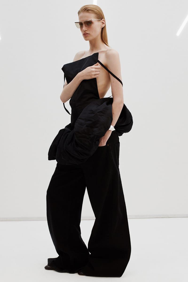 PHOEBE PHILO クラシックジーンズ （ホワイト／ブラック） PHOEBE PHILO | CLASSIC JEANS | OFF WHITE SILK VISCOSE