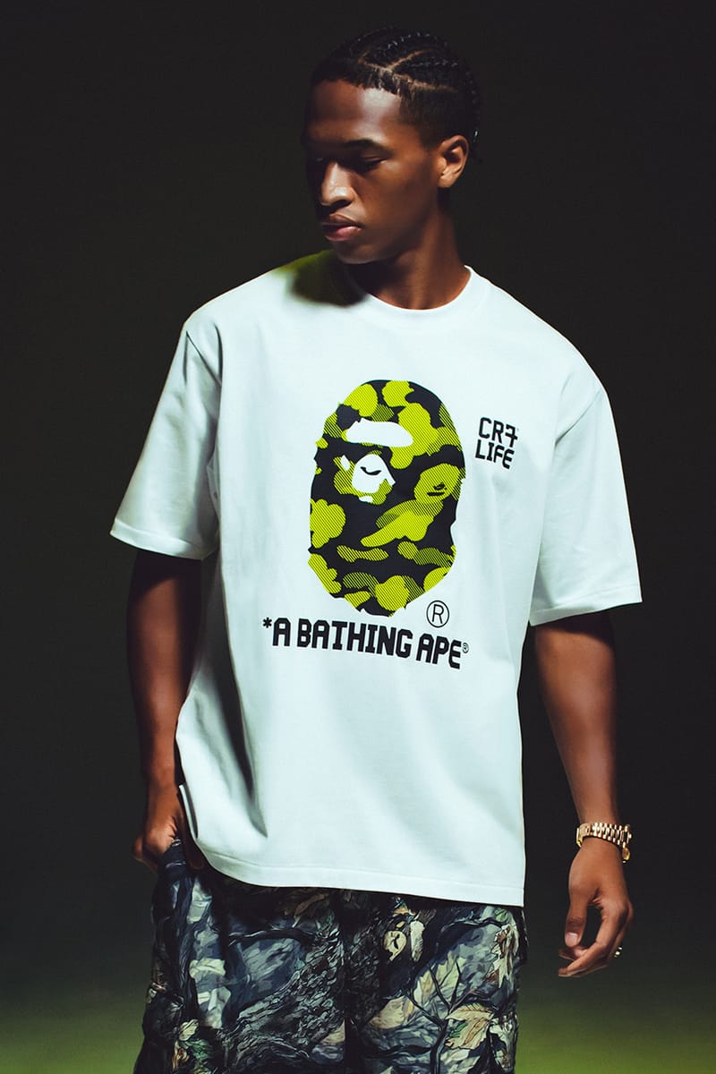 トップス BAPE CR7 LIFE MULTI LOGO JERSEY XL tee BAPE X CR7 Life Multi Logo Poly Relaxed Fit Jersey At 30% OFF