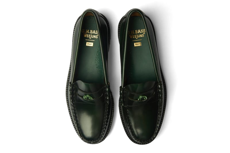 HUF x G.H. Bass Larson Loafer Green Release Info | Hypebeast