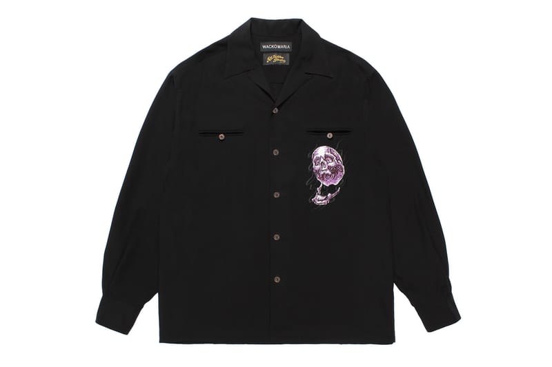 トップス WACKO MARIA Skull Pattern Print Shirt 2025 Summer New Style Skull Full Printing Wacko Maria Shirts