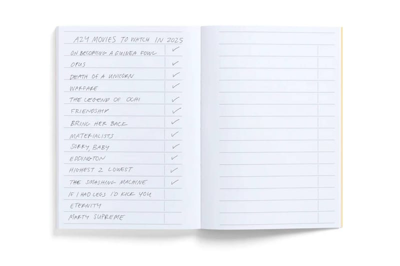 A24 Movie Log Notebook Release Info | Hypebeast