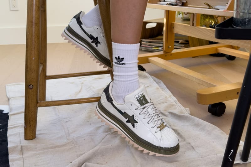 CLOT x BAPE x adidas Superstar Green Camo | Hypebeast