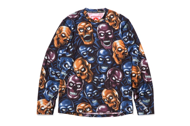Supreme x Marmot Herbst 2025 Collaboration – Liquid Blue Skull
