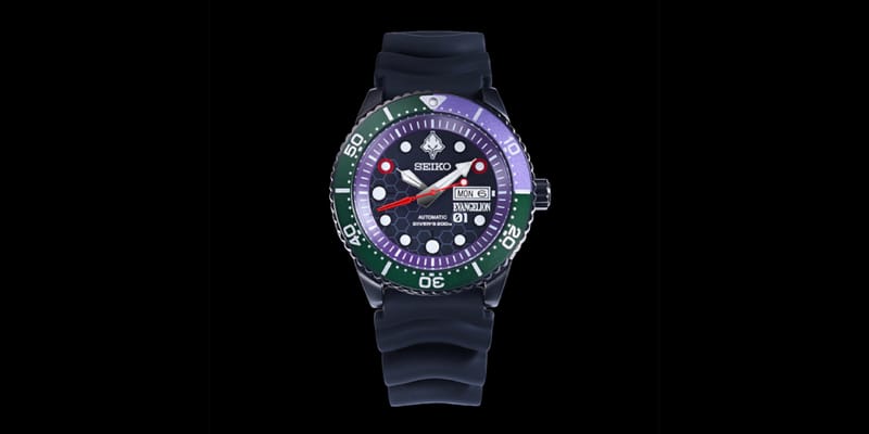 EVA×NOTICE ダイバーウォッチ ドットVer EVA-01 Evangelion' Seiko C038 EVA-01 Diver's Watch Limited Edition