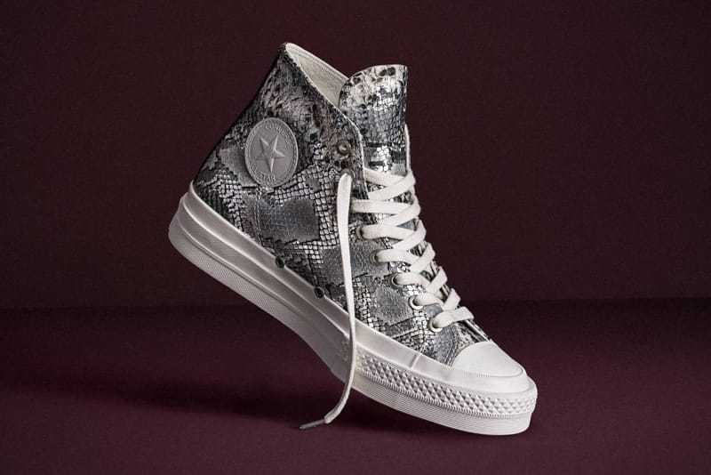 CONVERSE CHUCK 70 HI LEATHER SNAKE 白黒 27cm Men's shoes Converse Chuck 70 Leather Black/ White/ Egret (A07200C