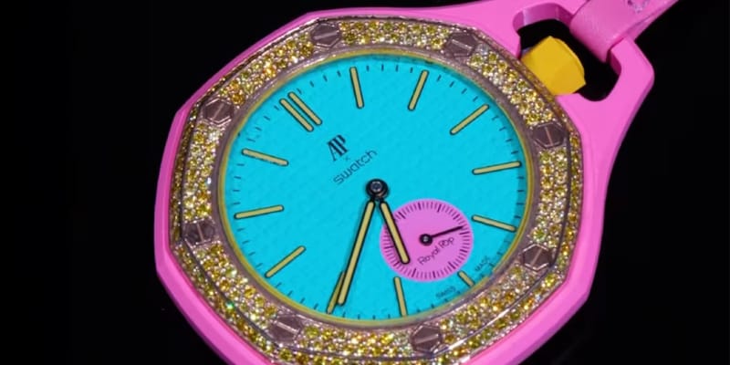 Alex Moss Diamond-Encrusted Custom AP x Swatch 