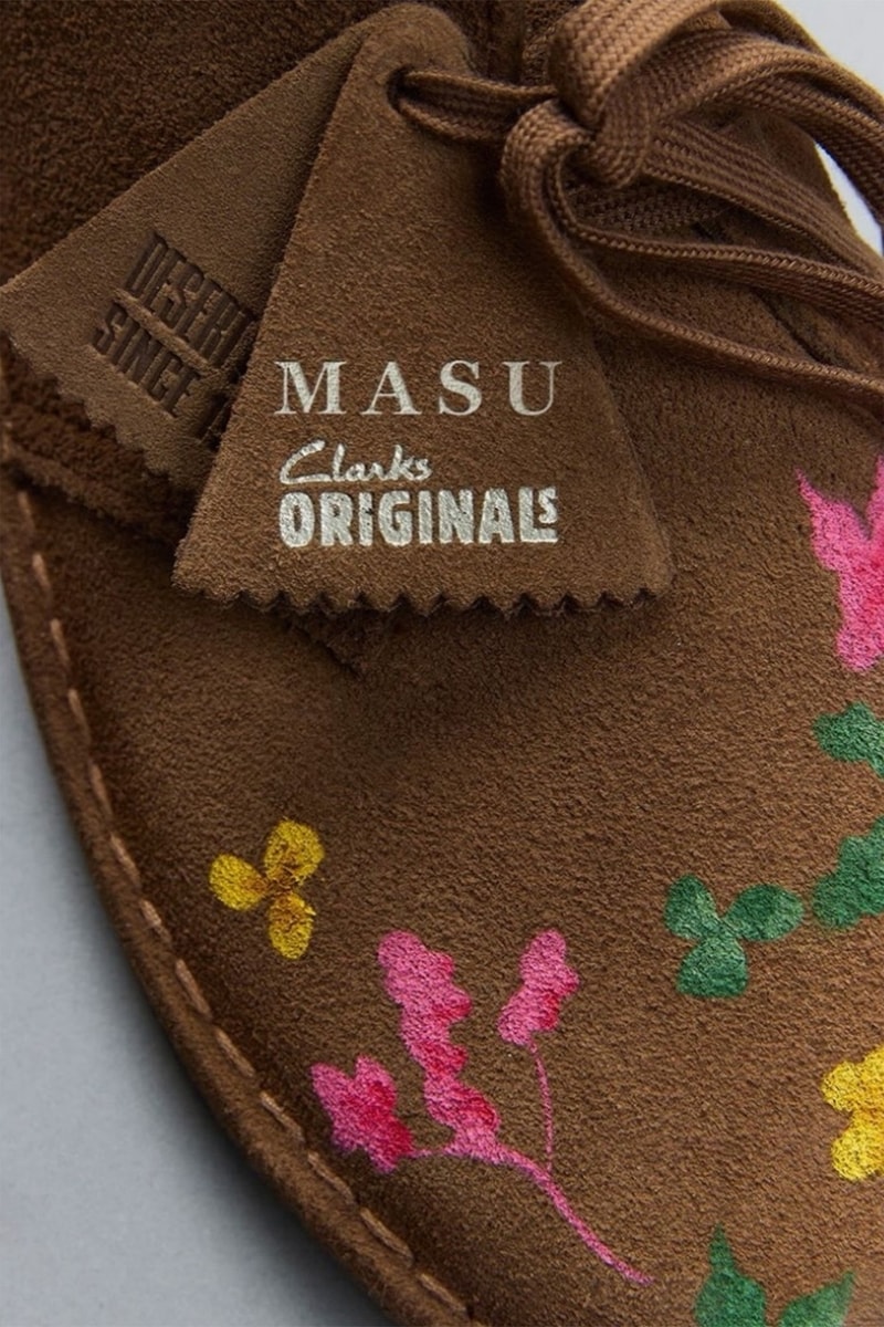 MASU x Clarks 협업 Desert Boot, 페인팅 플로럴로 장식하다 이미지 6