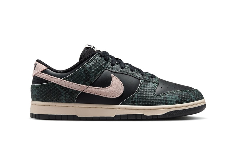 Nike Dunk Low Retro "Black Snakeskin", 파충류 감성 오버레이로 강렬한 존재감 이미지 2