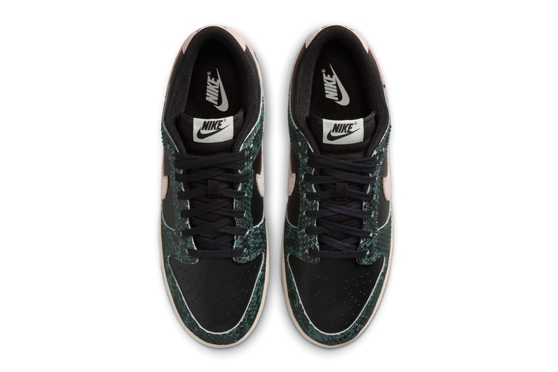 Nike Dunk Low Retro "Black Snakeskin", 파충류 감성 오버레이로 강렬한 존재감 이미지 4