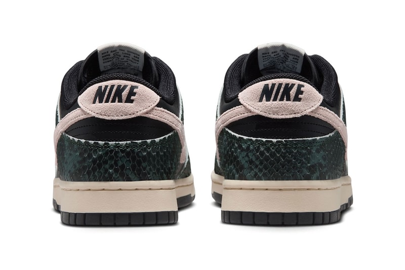 Nike Dunk Low Retro "Black Snakeskin", 파충류 감성 오버레이로 강렬한 존재감 이미지 5